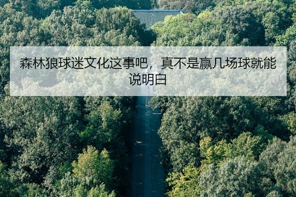 森林狼球迷文化这事吧，真不是赢几场球就能说明白